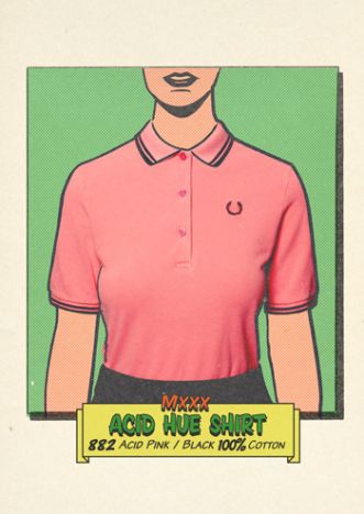 fred perry-ACID BRIGHTS-PINK SHIRT